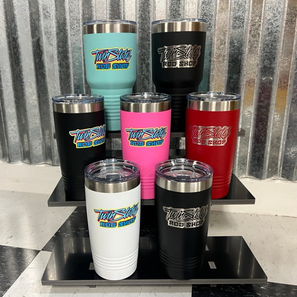 Retro Twin States Rod Shop Tumbler