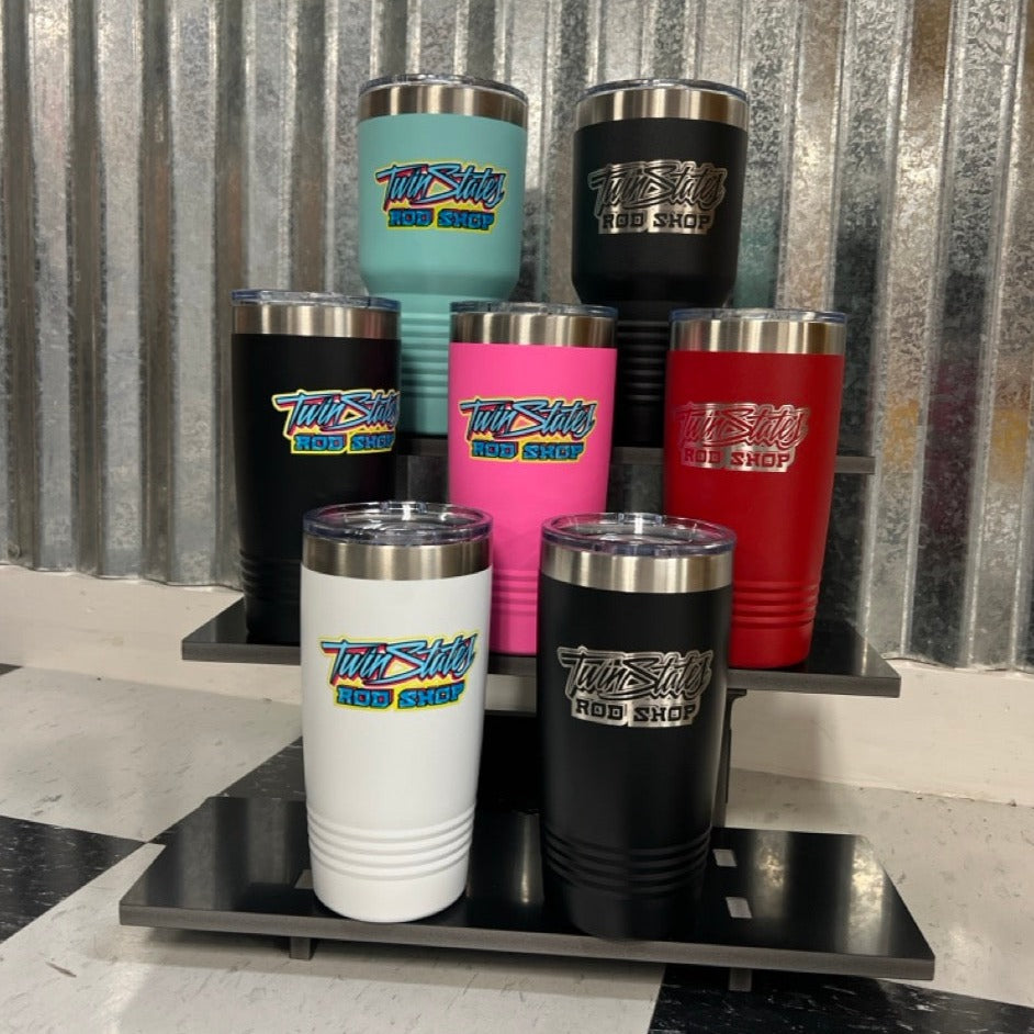 Retro Twin States Rod Shop Tumbler