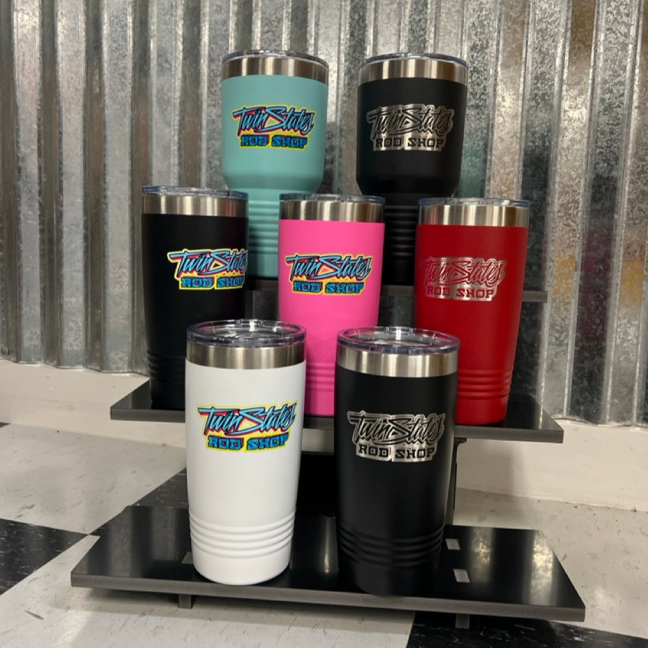 Retro Twin States Rod Shop Tumbler