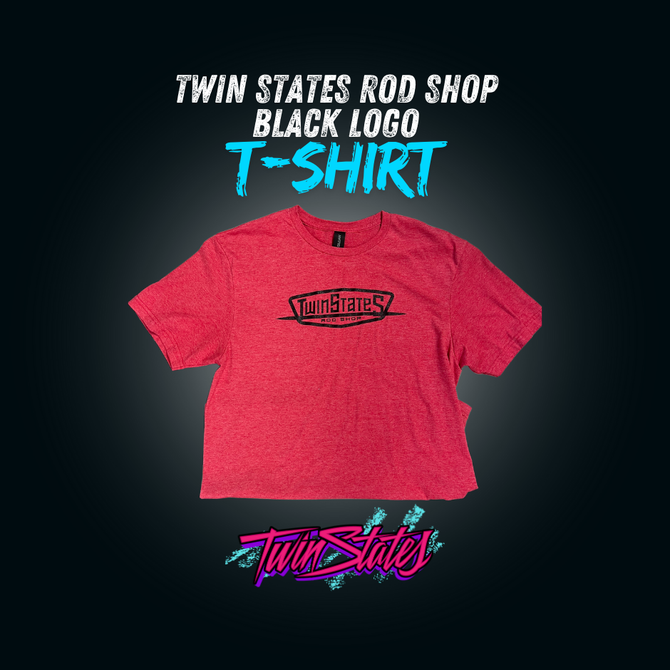 Twin States Rod Shop Black Logo | Red Shirt