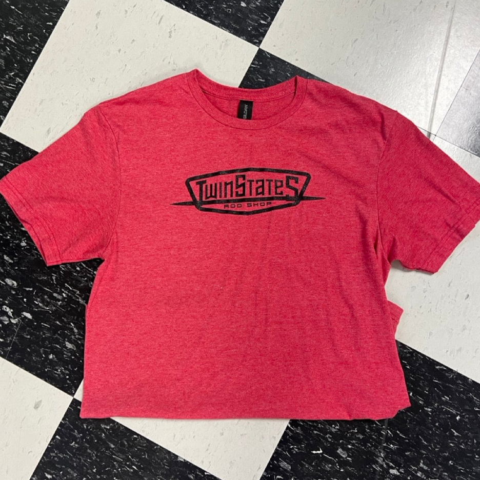 Twin States Rod Shop Black Logo | Red Shirt